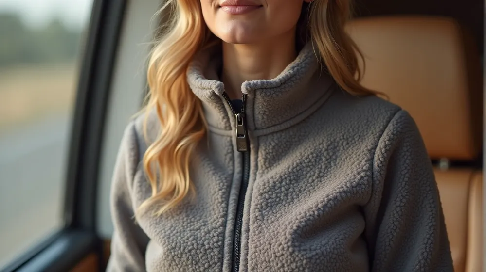 Warm and lightweight fleece travel jacket.