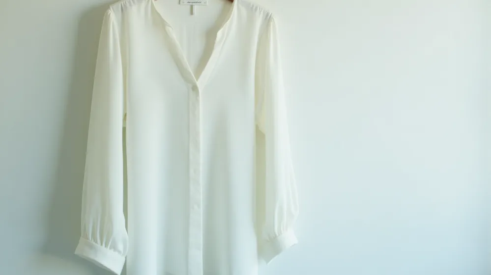 Elegant and lightweight silk travel blouse.