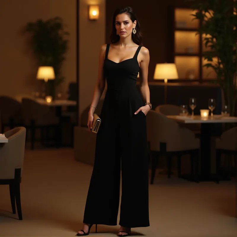 Evening Event: with heels and jewelry.
