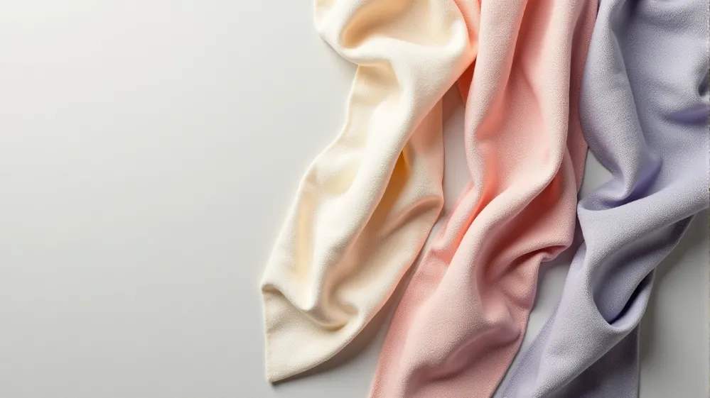 A collection of different scarf materials including wool, cotton, and silk, highlighting their textures.