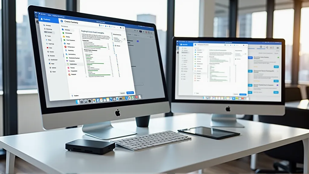 Google Drive and Dropbox interfaces used by a digital nomad to store and share files in the cloud. remote work tools for digital nomads