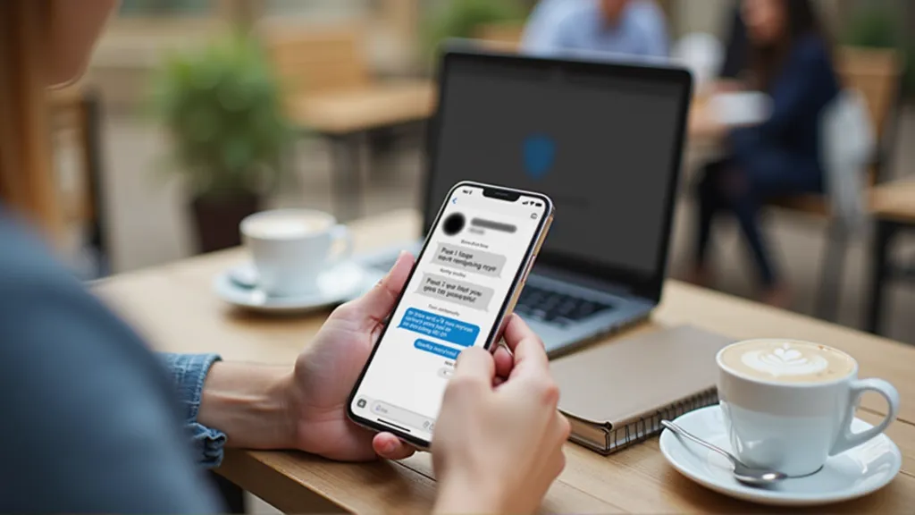 Digital nomad reaching out to a new connection via smartphone after attending a meetup, demonstrating follow-up