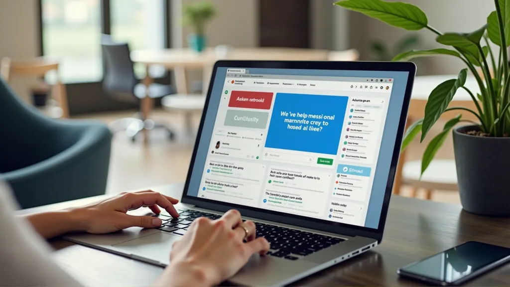 Composite image of popular online forums used by digital nomads, showing user profiles, travel questions, and location recommendations