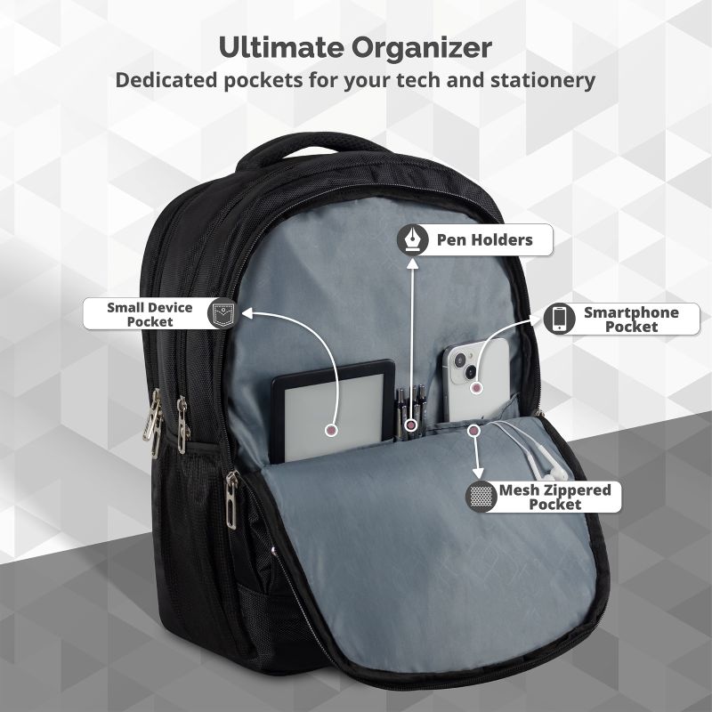 Navigator Laptop Backpack — 30L (Jet Black) - Image 2