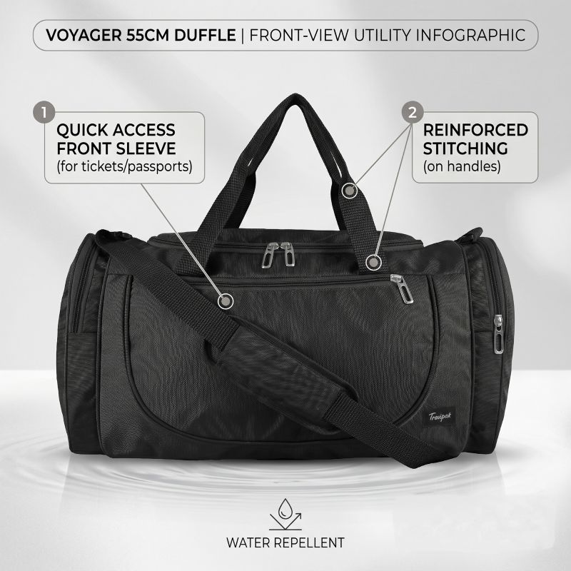 Voyager Professional Travel Duffle — 50L (Jet Black) - Image 2