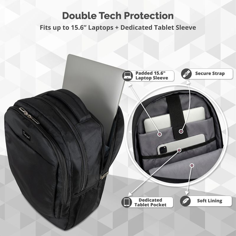 Navigator Laptop Backpack — 30L (Jet Black) - Image 4