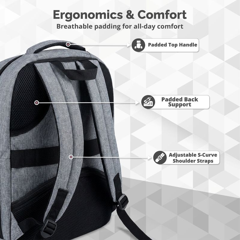 Navigator Laptop Backpack — 30L (Slate Grey) - Image 5