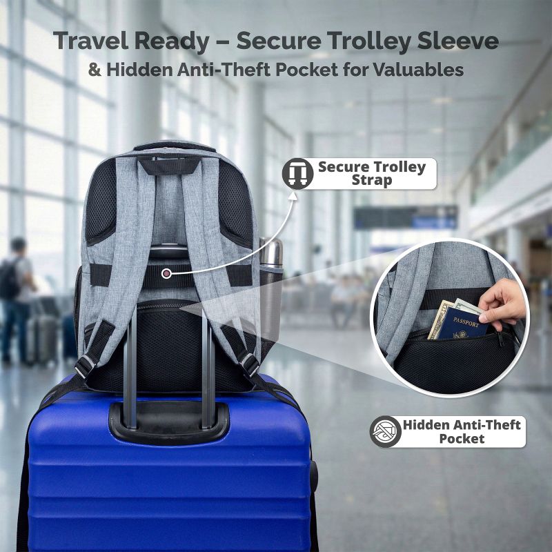 Navigator Laptop Backpack — 30L (Slate Grey) - Image 4